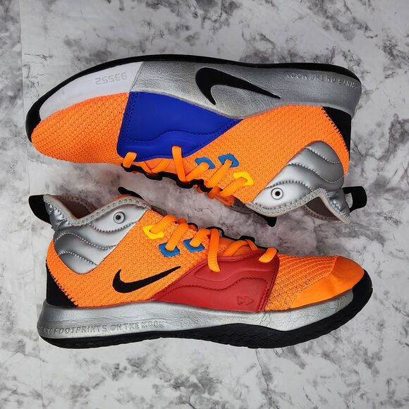 Nike Paul George PG 3 NASA GS Size 7Y CI8973-800 Gently Used Hang Tag not inc - Picture 2 of 9